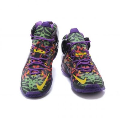 Nike Erkek Lebron 12 Leopar Mor / Renkli Basketbol Ayakkabısı Türkiye - O348I09D